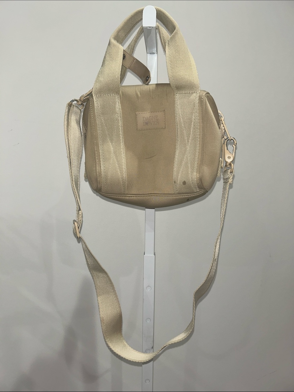 Dagne Dover Small Crossbody Bag in Beige-Tan